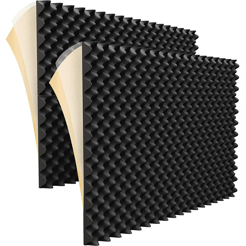 LINYI FLY 6 Pack Self Adhesive Sound Proof Wall Panels,1.5"X12"X12